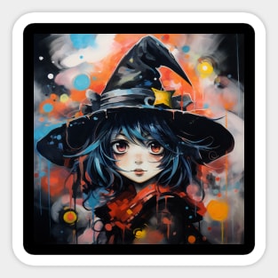 Halloween witch girl Sticker